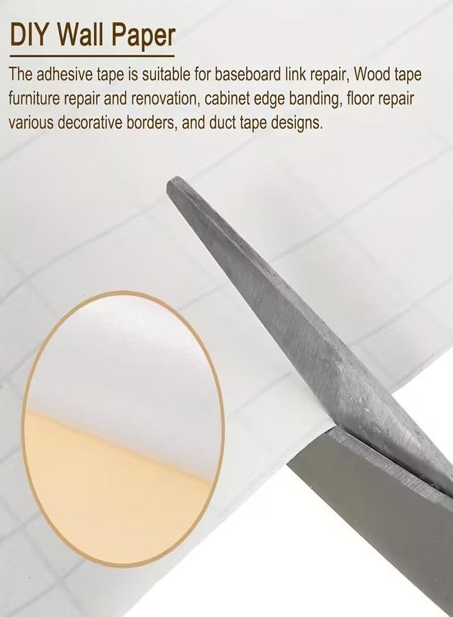 HAPPYMATES Realistic Wood Grain Repair Tape for Floors, Furniture, Baseboards, and Wallpaper - Protective Tape for Kitchen, Bedroom, Living Room Countertops Protection Tape (8 inch X 150 inch) - Image 5